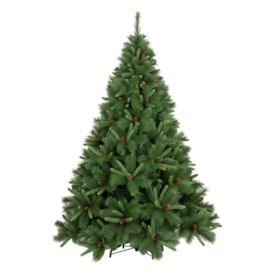 Alabaster - Albero di Natale Tradizionale con Pigne in PVC e PP Ø99x150H cm, 468 Punte