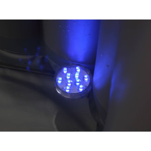 Spa gonflable avec cercle flottant LED "Nice" - 6 places - Gris/Noir