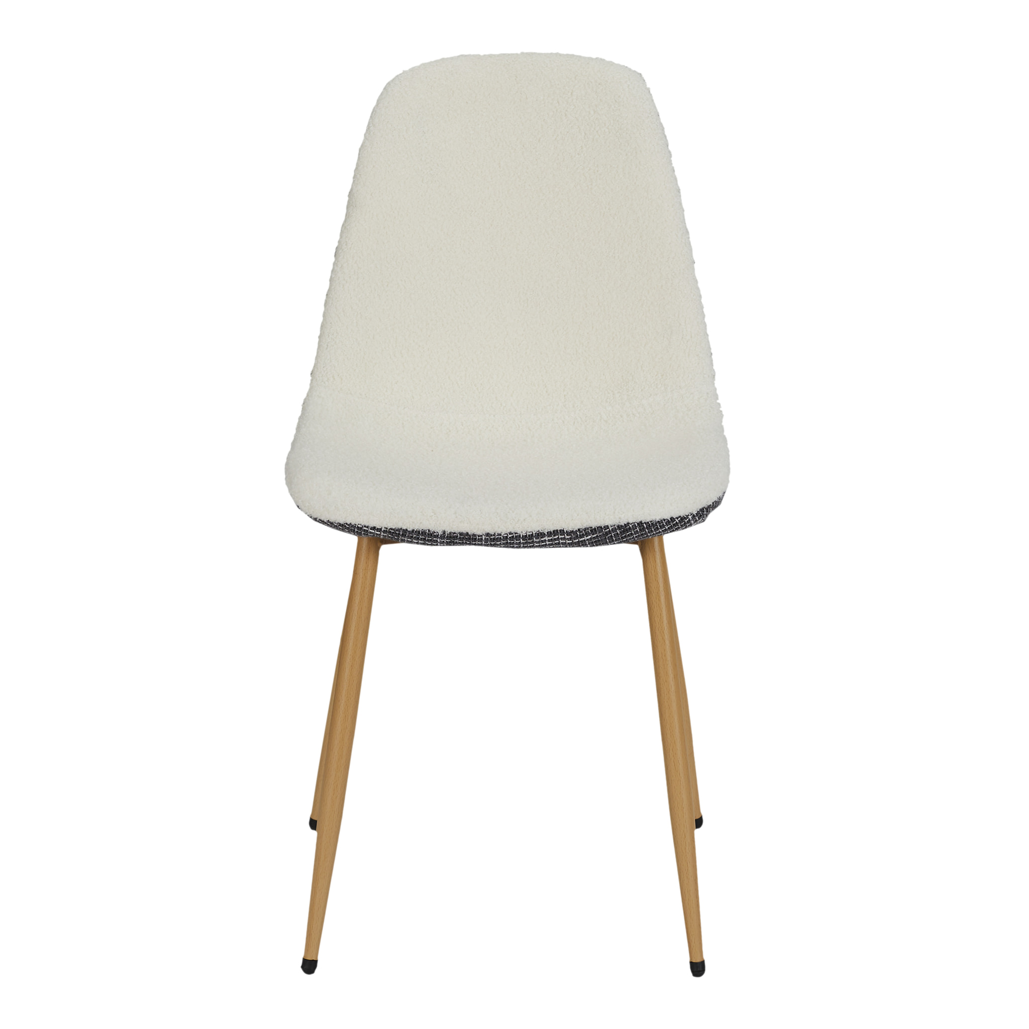 Chaise Bouclette Pieds Metal Effet Bois