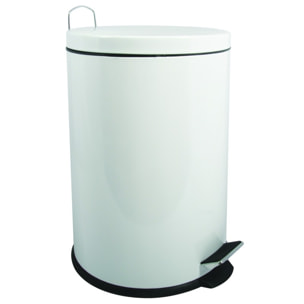Poubelle à  pédale Acier 20L Blanc MSV
