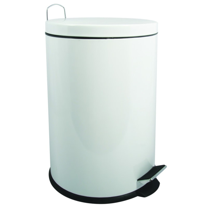Poubelle à  pédale Acier 20L Blanc MSV