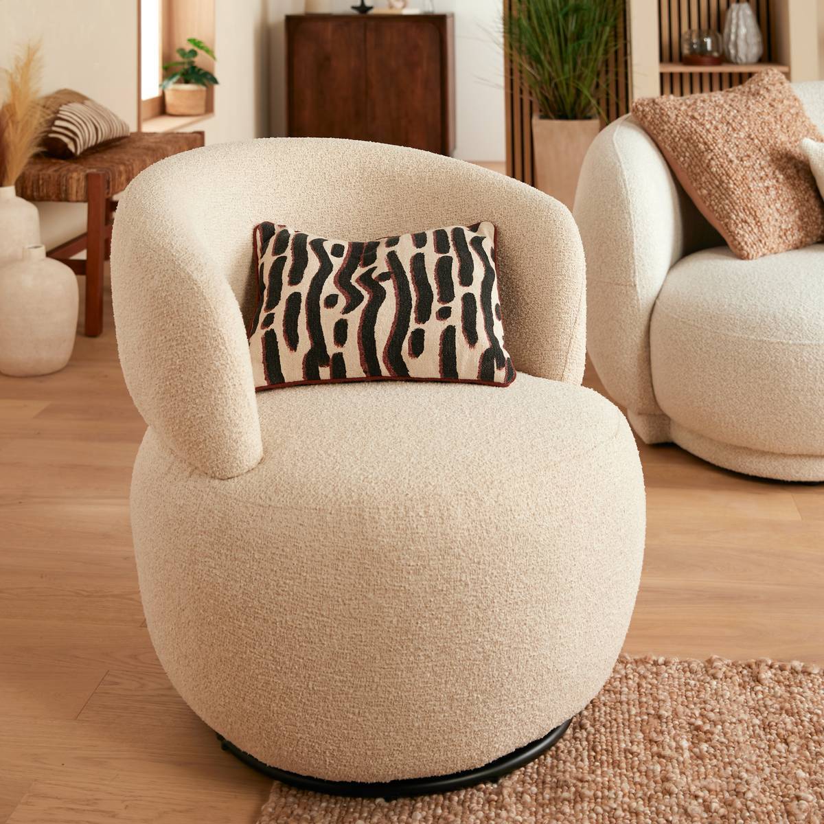 Fauteuil pivotant Sileo argile