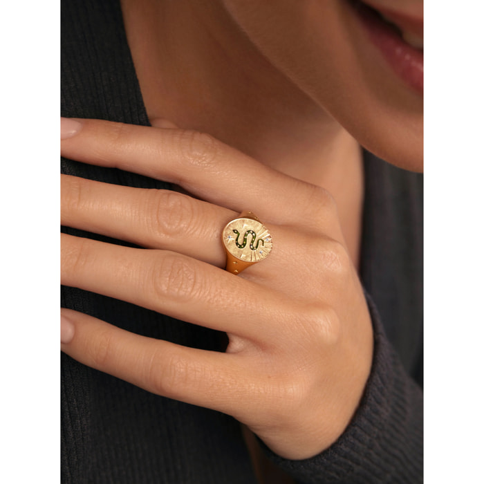Anello Mystic Serpente Placcato Oro