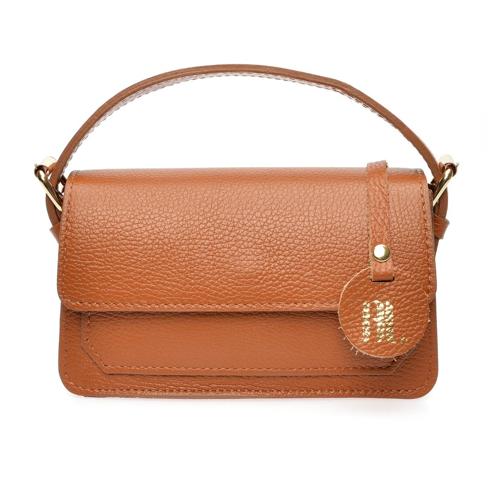 Borsa a spalla Anna Luchini Cammello