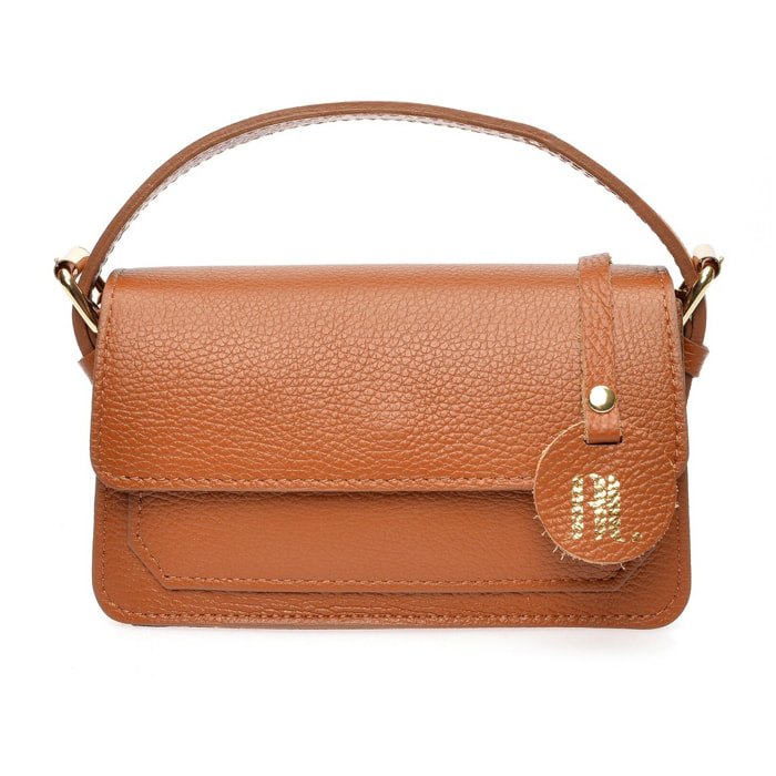 Borsa a spalla Anna Luchini Cammello