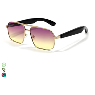 Gafas AI GT-31 con llamadas bluetooth, control remoto de cámara, reproducción de música y asistente de voz.