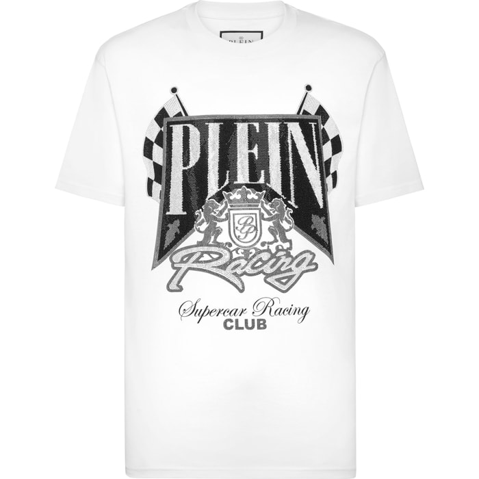 PHILIPP PLEIN Camiseta de cuello redondo y manga corta RACING