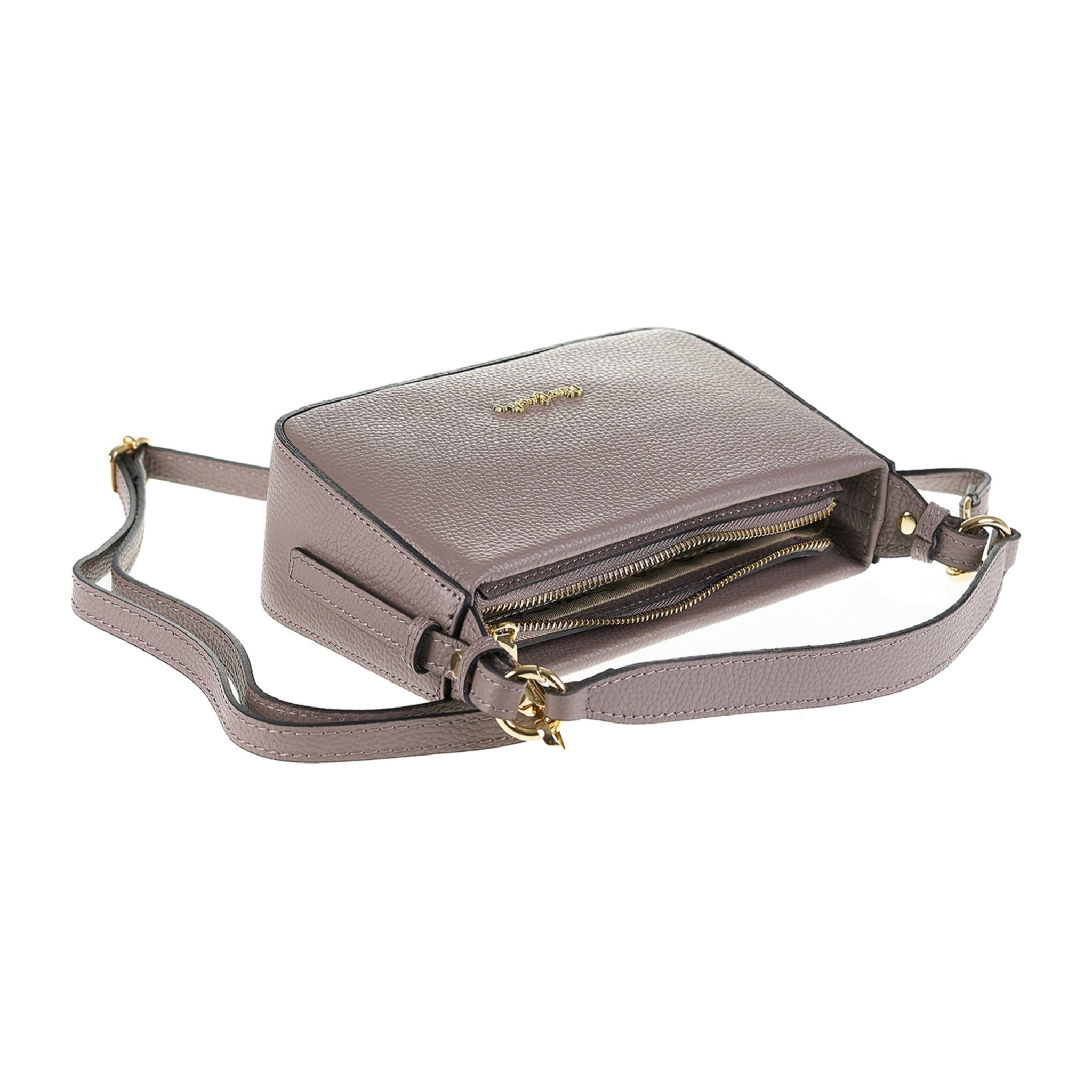 Borsa a spalla da donna Made in Italy - Modello Elowen - 100% pelle - 23.0 x 13.0 x 7.0 cm