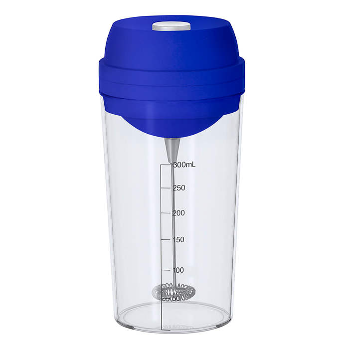 Vaso mezclador de 300 ml de capacidad. Con mezclador eléctrico en tapadera. Con dos velocidades y tapa ajustable. Incluye escala de medidas en el lateral.