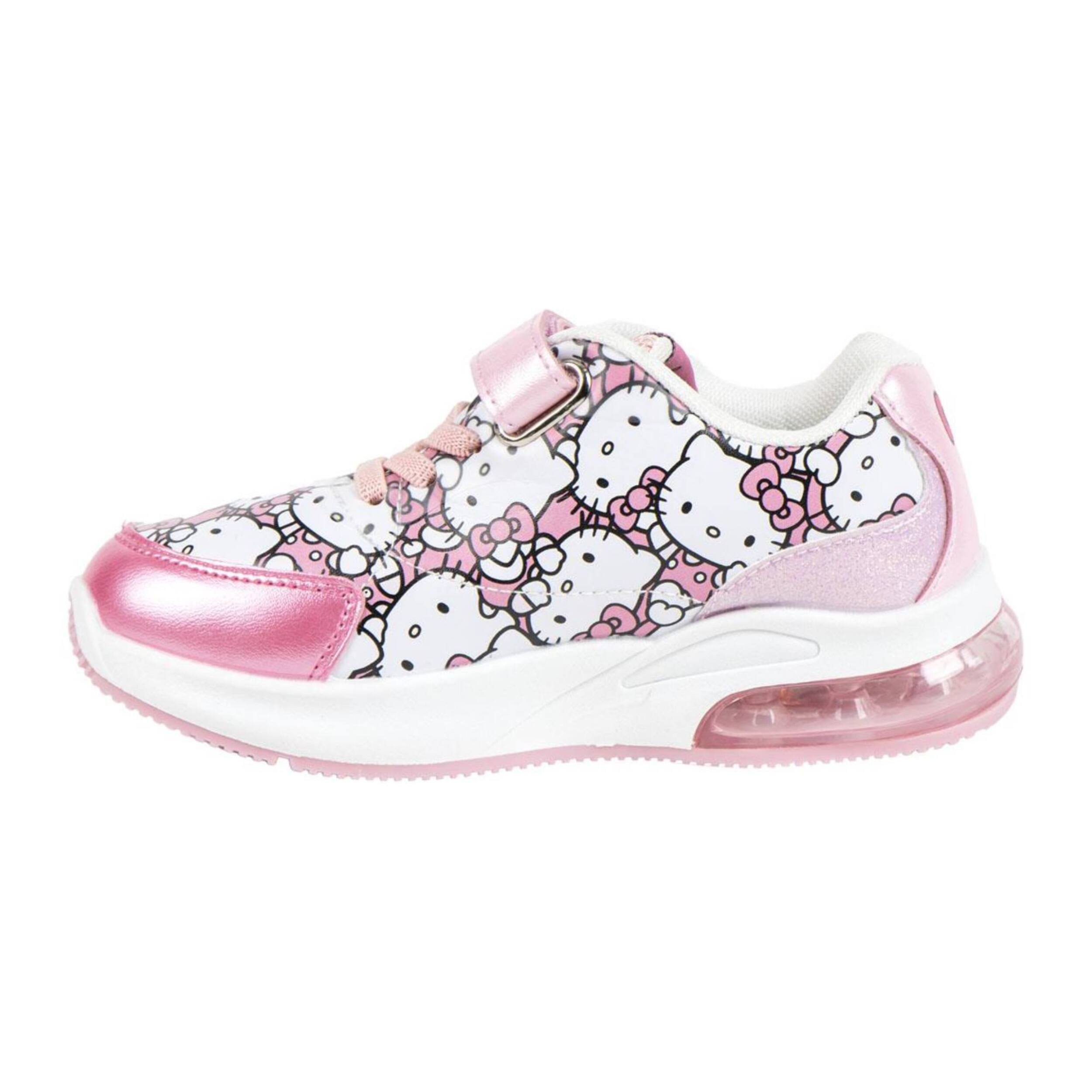 Zapatilla deportiva infantil suela ligera con luces "Hello Kitty"