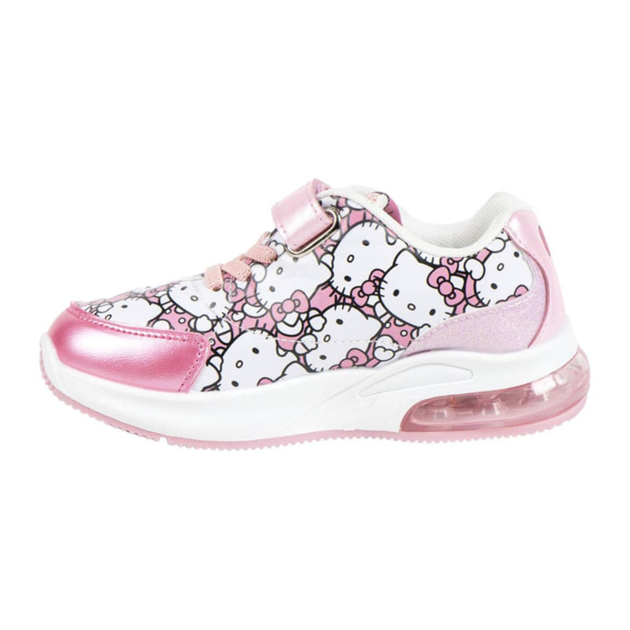 Zapatilla deportiva infantil suela ligera con luces "Hello Kitty"