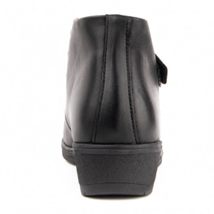 Botín De Cuña - Negro - Altura: 4 Cm