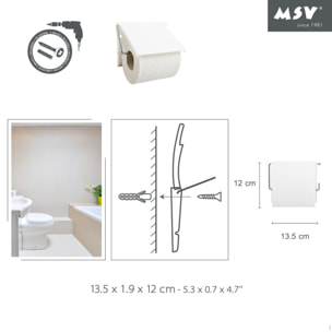 Porte rouleau papier wc mural Blanc MSV