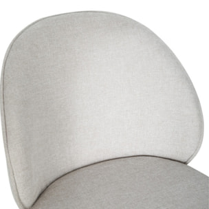 Chaise épurée en tissu avec pieds fins en métal - MARTHA