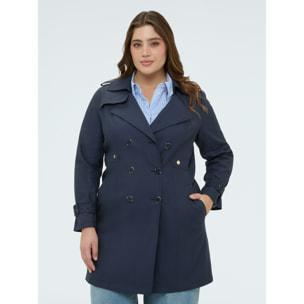 Fiorella Rubino - Trench chiusura doppiopetto - Blu