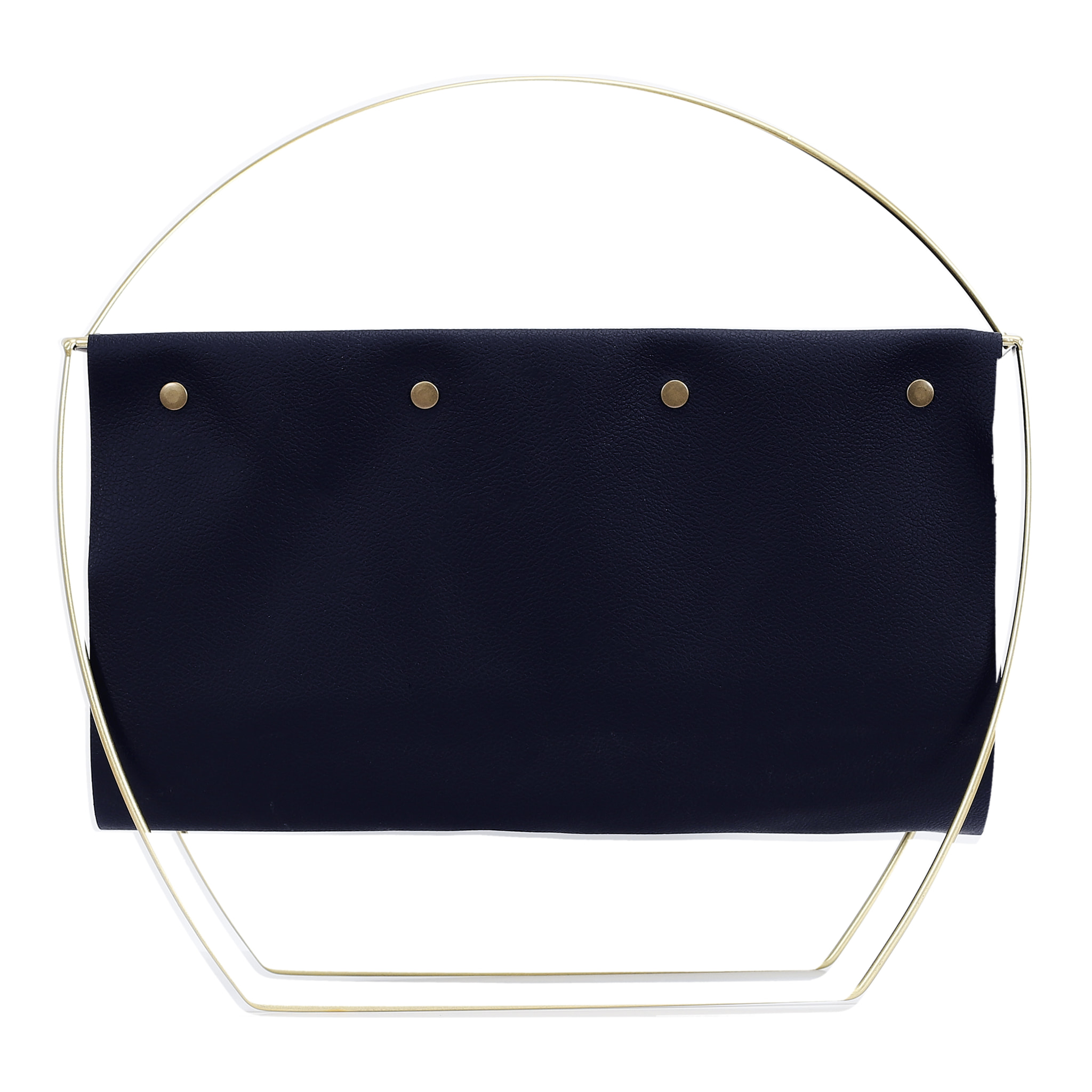 Porte-revues Noir Et Metal Dore