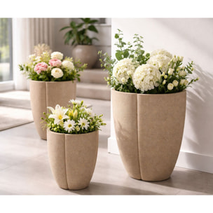 CACHEPOT DA ESTERNO PERU' TRIS CM Ø 43X47-36X41,5-30,5X34,5
 (APER. CMØ27-33-39)