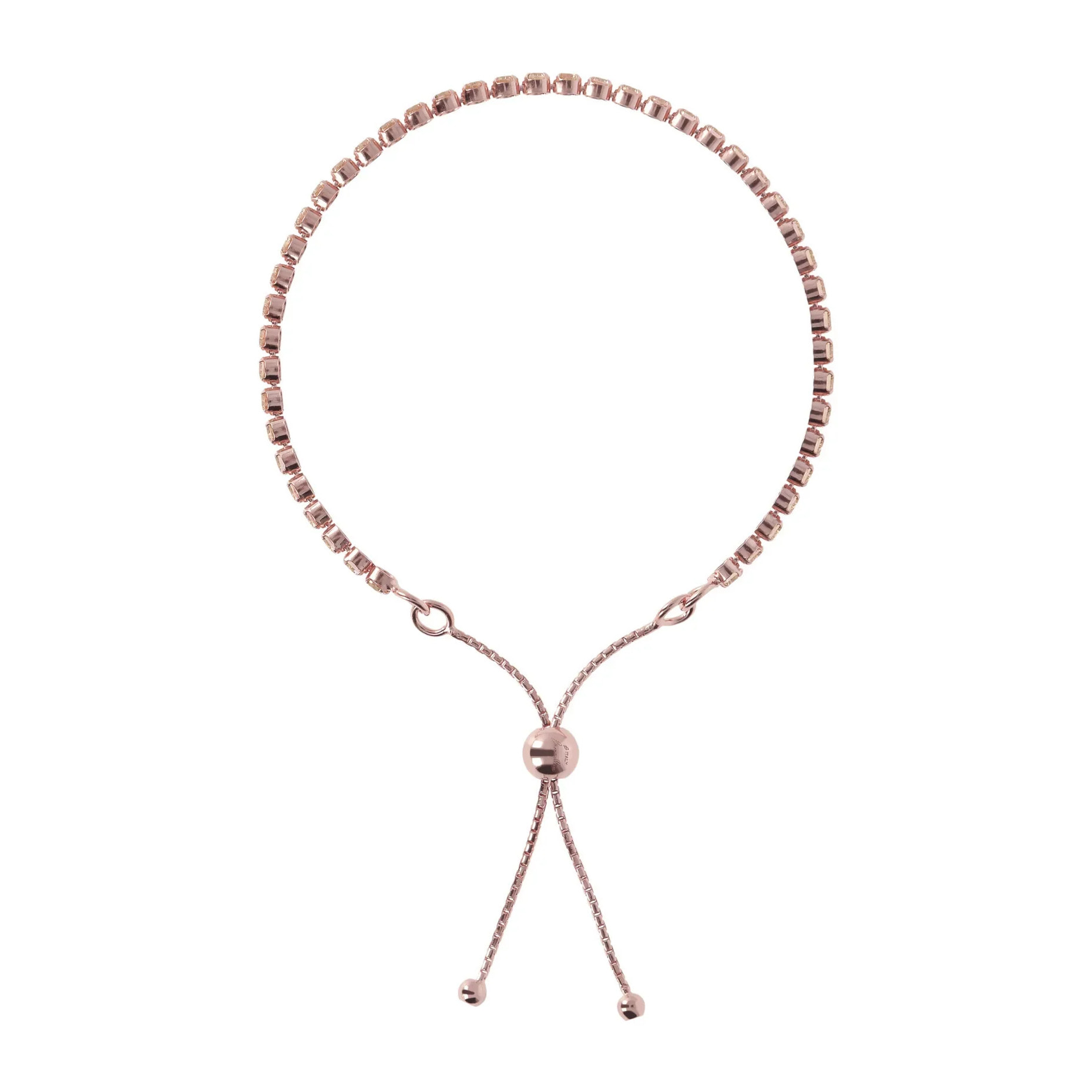 Bracciale Tennis con Cubic Zirconia Rosa