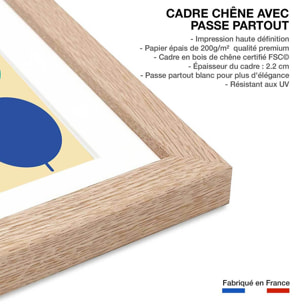 Affiche berlin brandenburger tor Affiche + cadre en bois - Chêne