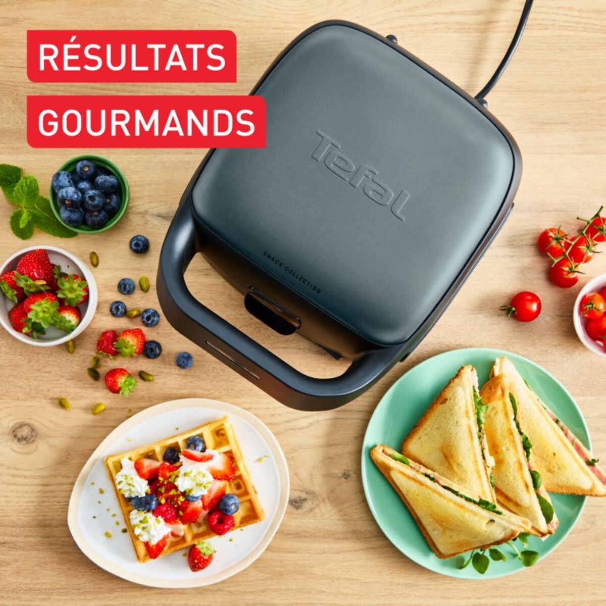 Gaufrier TEFAL Snack Collection Sandwich/WaffleSW862BF0