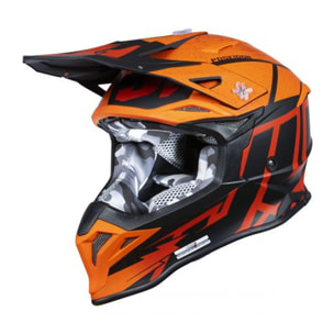 CASCO JUST1 J39 POSEIDON ORANGE - BLACK - RED