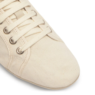 Sneaker Lexi plana en algodón con talonera de yute y cierre de cordones
