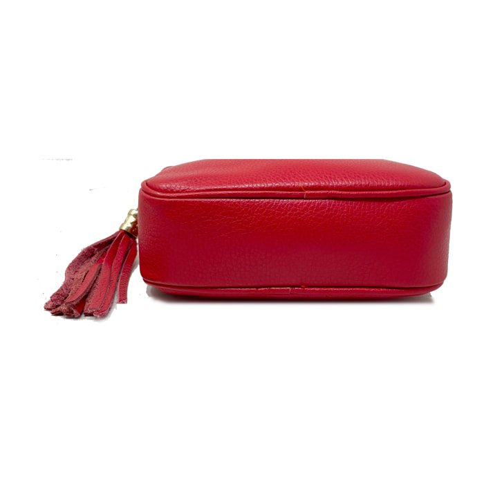 Chicca Borse - Tracollina Clutch Donna in Vera Pelle - Colore Rosso