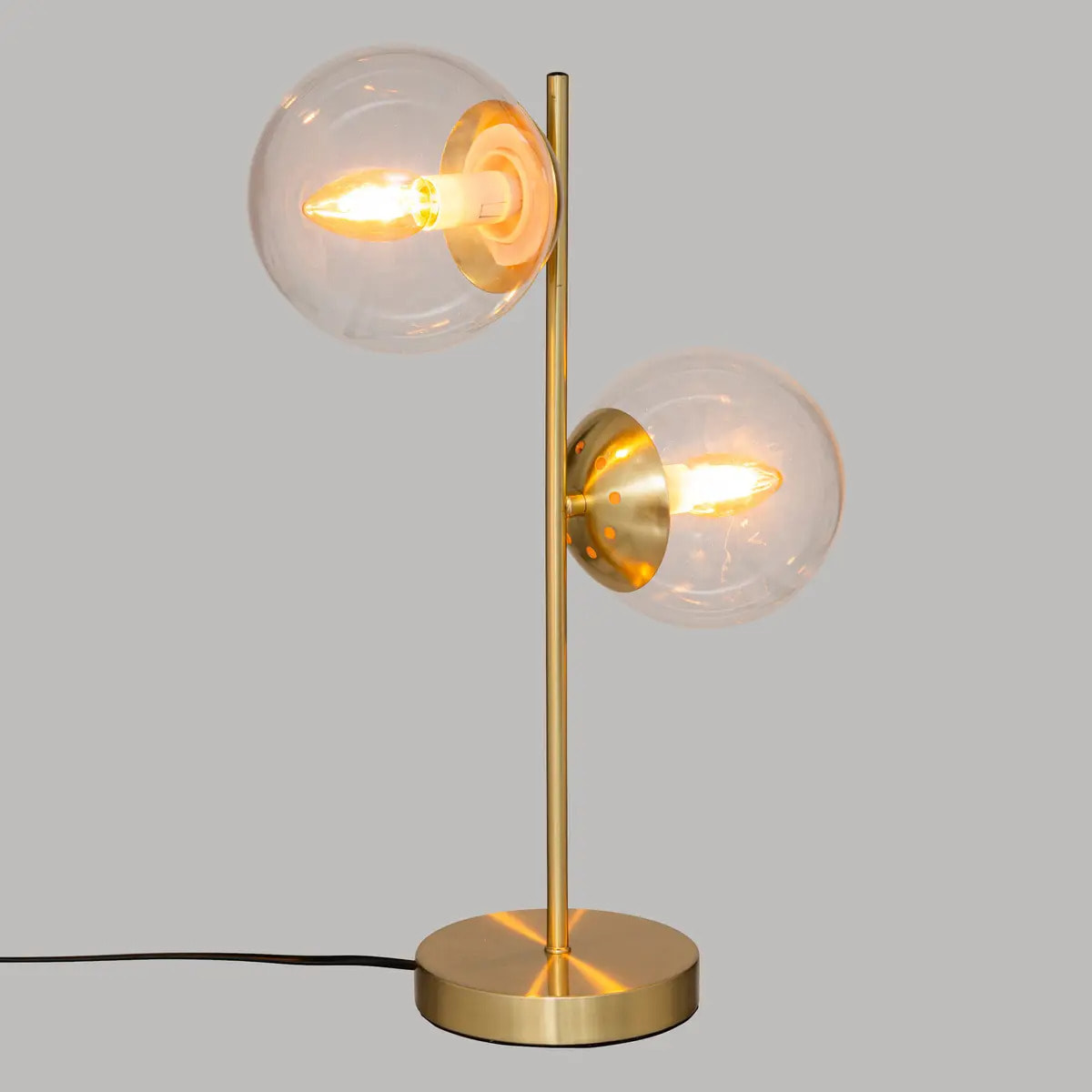 Lampe "Collectionneur" en verre H48cm doré