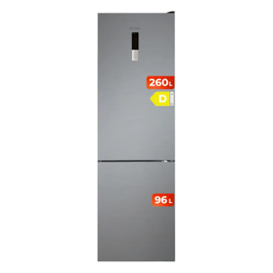 Frigorífico Combi EVVO F60, 257 l + 94 l, Inox, Total No Frost