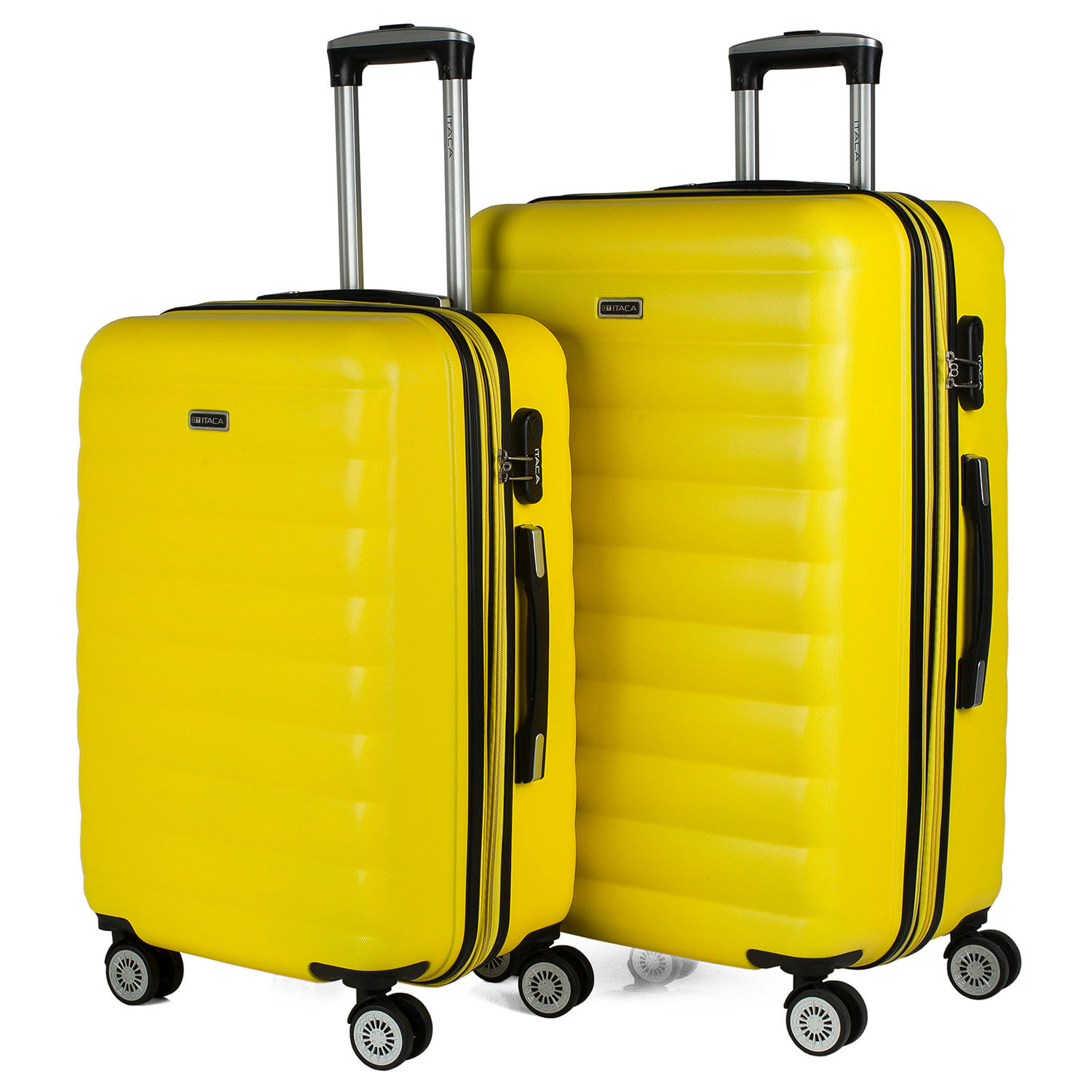 Juego De Maletas Rígidas Abs Itaca Simoa Amarillo