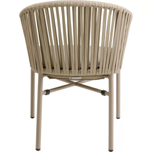 Chaise de jardin avec accoudoirs Santanyi beige Kare Design