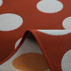 RIVIERA - Tapis intérieur/extérieur à motif pois marron