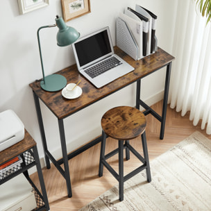 Set Bar Oslo con Tavolo Alto e 2 Sgabelli in Stile Industriale