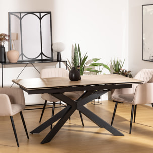 Table à manger extensible "Boot" beige 160x90x76cm
