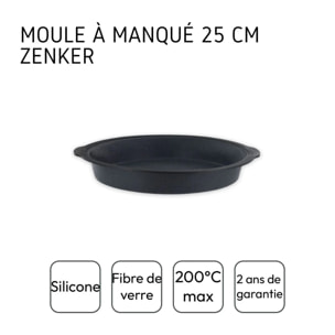 Lot de 2 moules à gâteaux 25/25 cm en silicone fibre de verre Silicone fibre de verre Silicone fibre de verre Zenker  Silicone fibre de verre