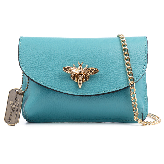 Aquilonia borsa a mano donna. Pelle autentica finitura Dollaro.