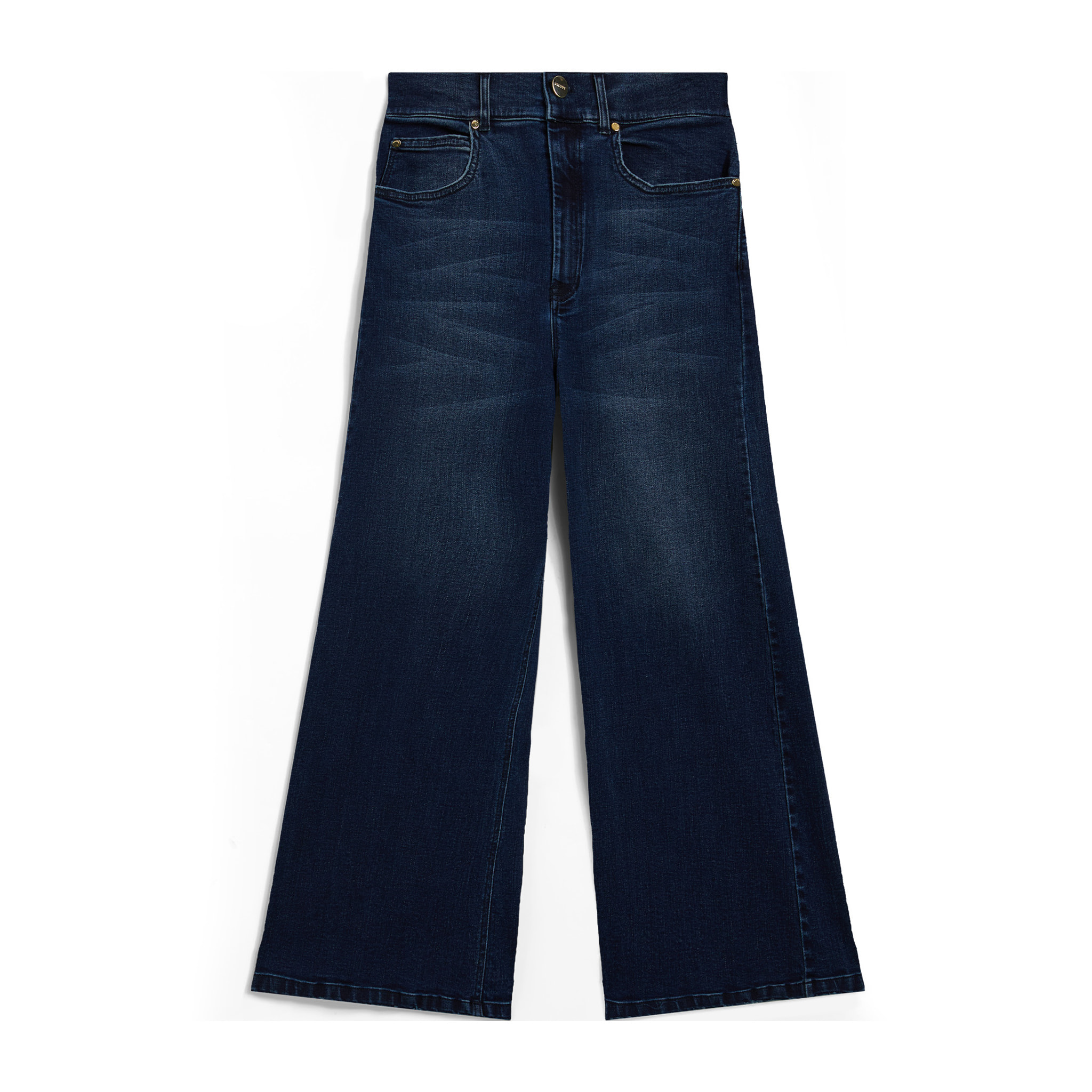 Jeans culotte lunghezza cropped lavaggio effetto used