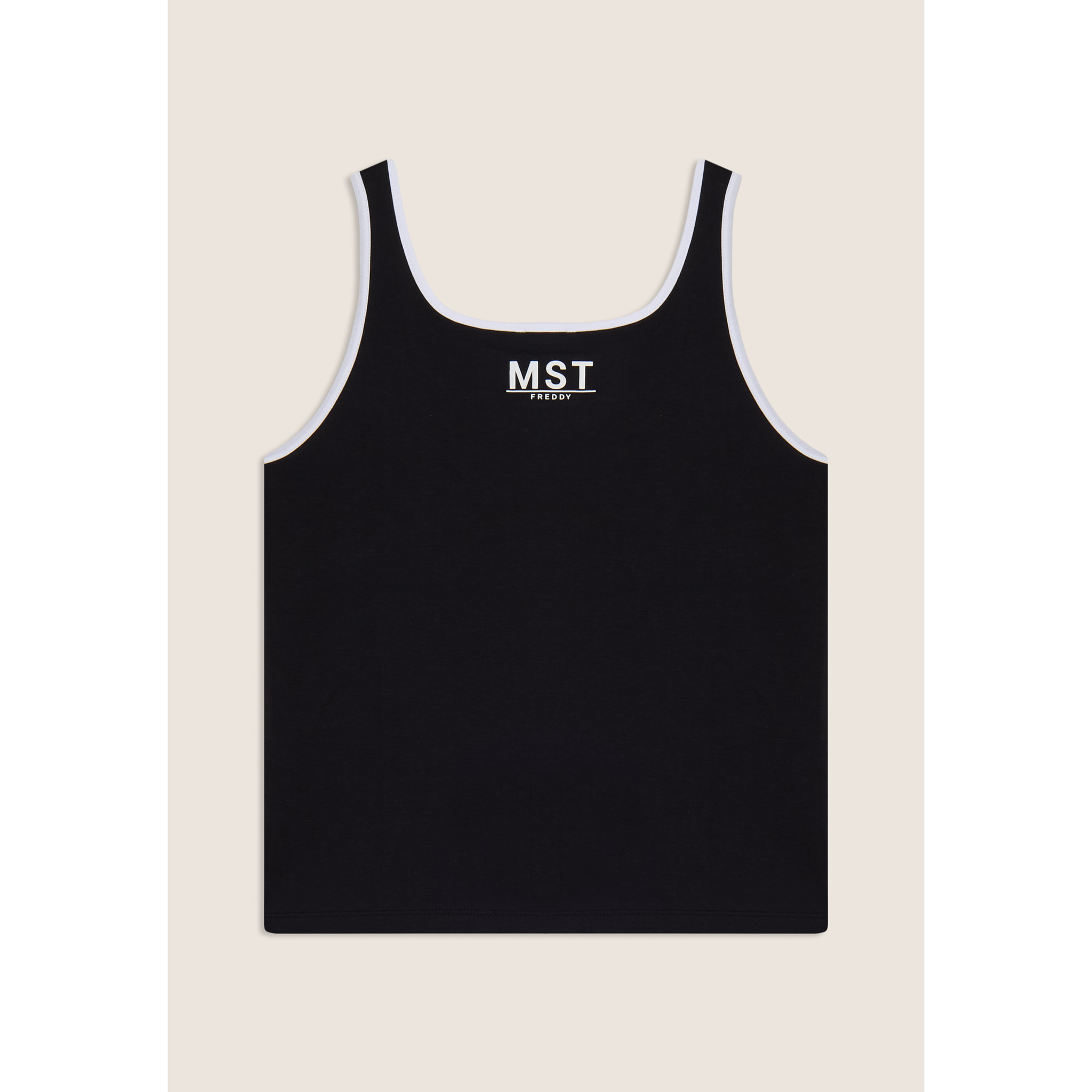 Canotta slim con bordi a contrasto