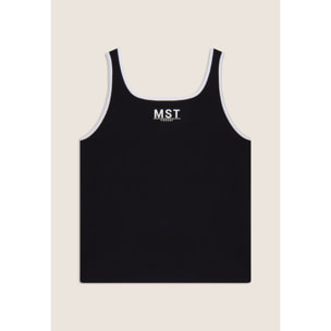 Canotta slim con bordi a contrasto