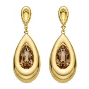 Pendientes Lux by Lux acabadoss en oro amarillo 18K