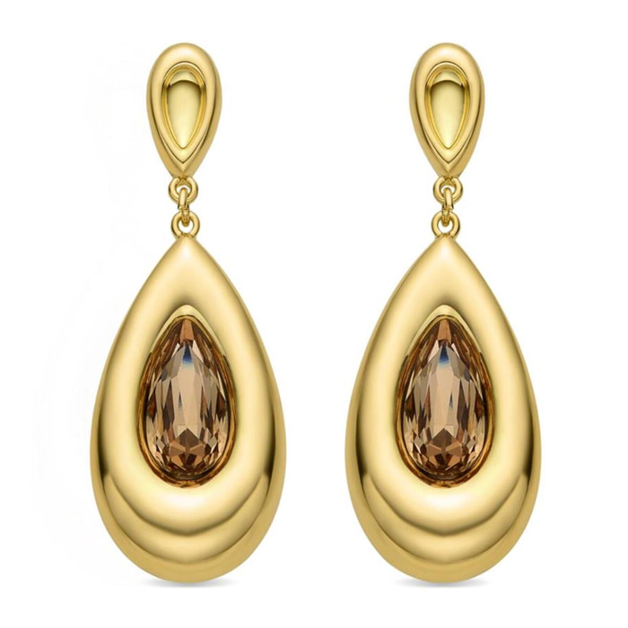 Pendientes Lux by Lux acabadoss en oro amarillo 18K