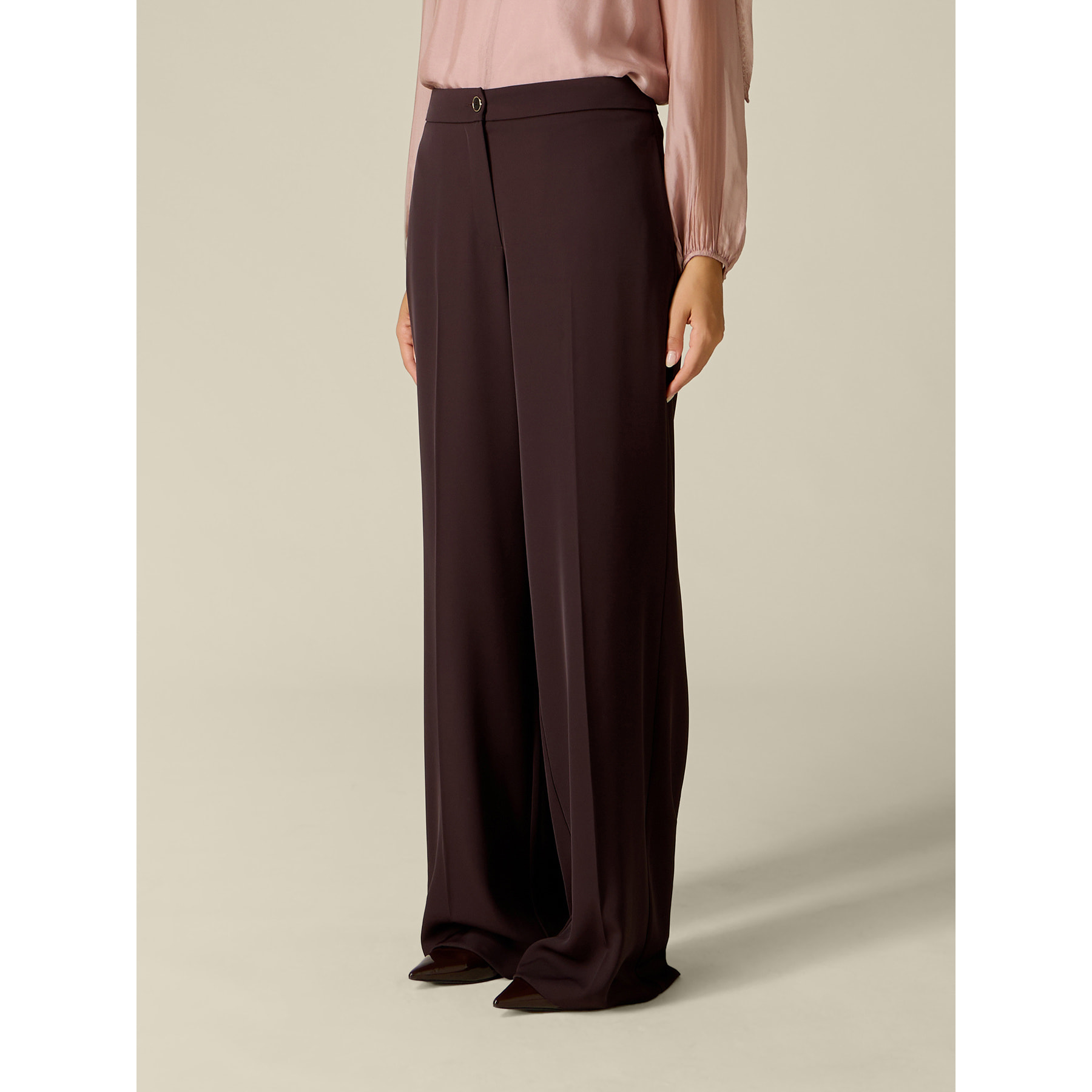 Oltre - Pantaloni palazzo - Marrone