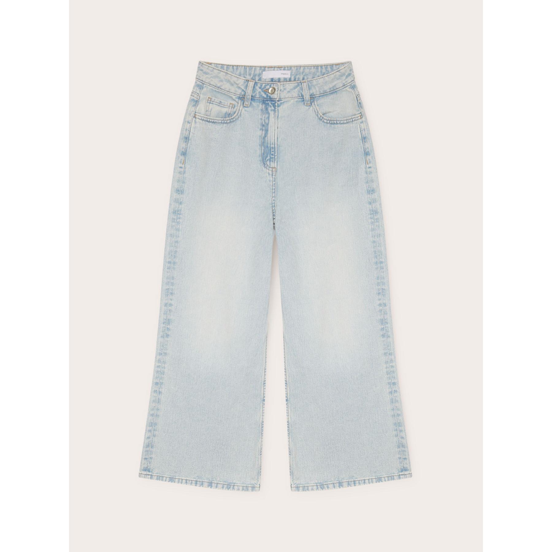 Motivi - Vaqueros cropped descoloridos - Light - blue