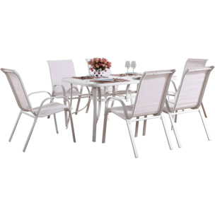 Salon de jardin en textilène "Cordoba" - Phoenix - Ecru