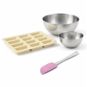 Set de 4 ustensiles de pâtisserie moule à gâteaux bol et spatule Zenker Sweet Sensation