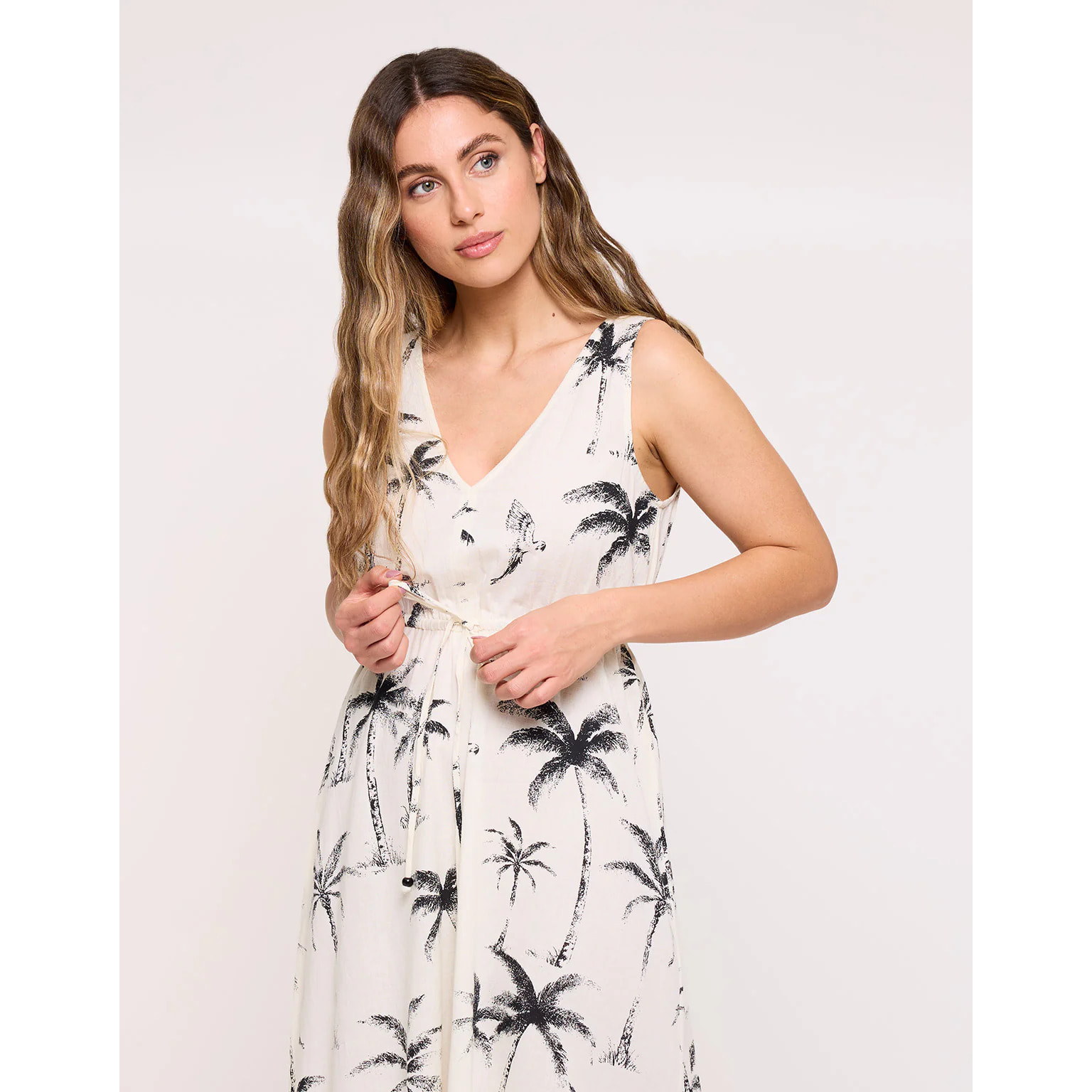 Vestido Estampado Largo Blanco - Blaves