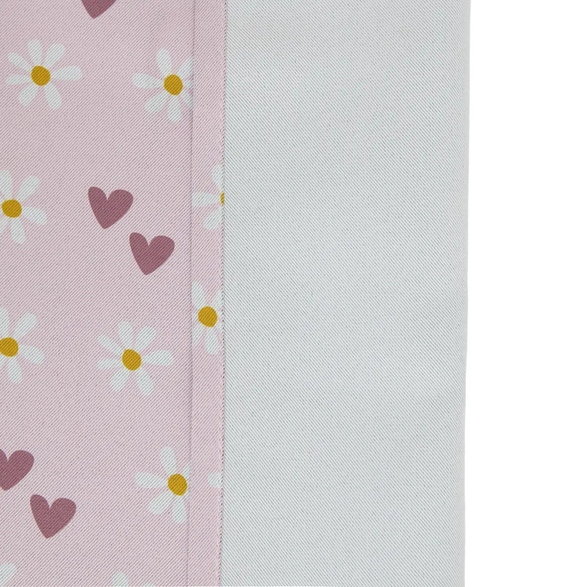 Rideau occultant enfant Billie 140x260cm rose motif coeurs
