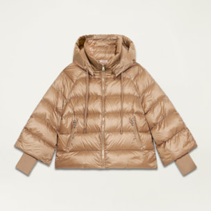 Oltre - Piumino a cappa in vera piuma - Beige