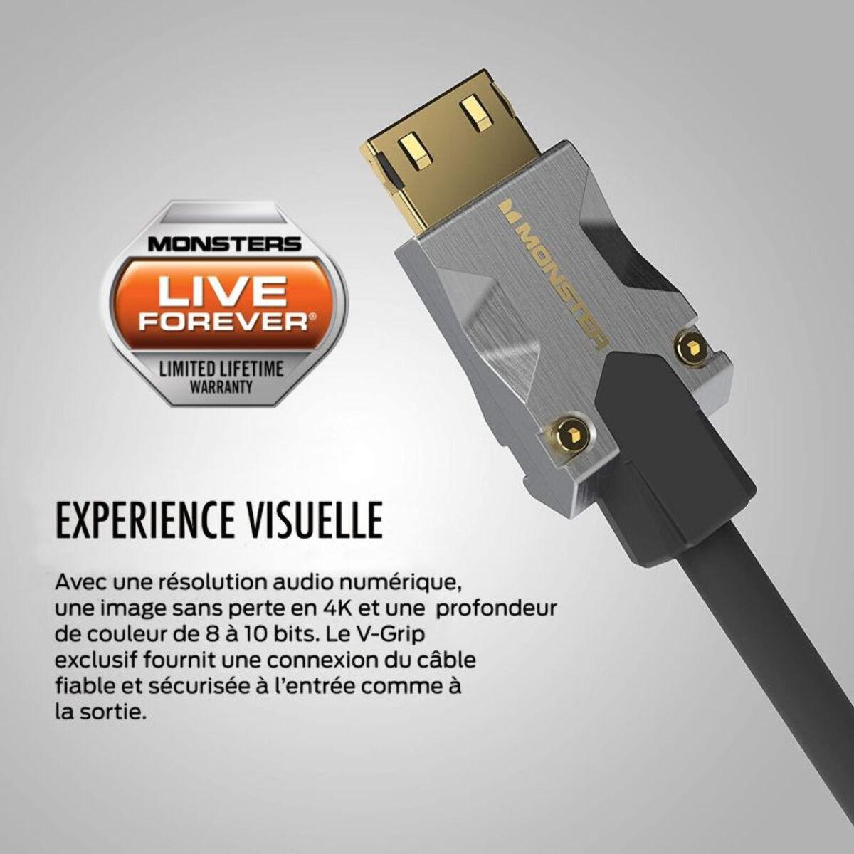 Câble HDMI MONSTERCABLE M1000 UHD 4K HDR 22.5GBPS 3M