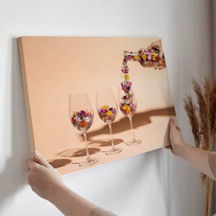 Tableau fleurs en verres élégants Toile imprimée